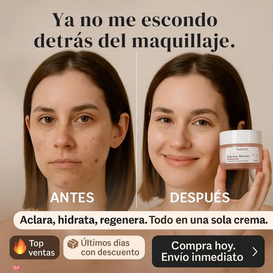 Crema Facial con 10% de Niacinamida y Ceramidas x5-Menos Acné, Menos Grasa, Más Glow.