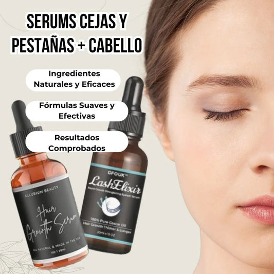 Combo Crecimiento: Serum Pestañas, Cejas y Cabello