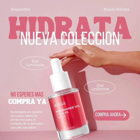 ANUA Serum de Niacinamida 10% + TXA 4% Piel radiante, sin químicos ni complicaciones.